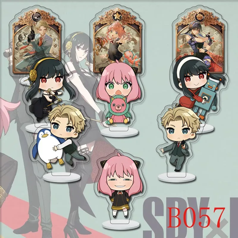 9Pcs/Lot Anime Figure Acrylic Stands Cute Cartoon Model Plate Decoration Decor Collection Props For Friends Accessories Gift