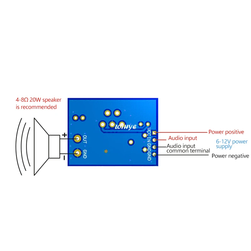DC 6-12V TDA2030A โมดูลแหล่งจ่ายไฟเดี่ยว Mini Audio TDA2030 เครื่องขยายเสียงดิจิตอล DIY