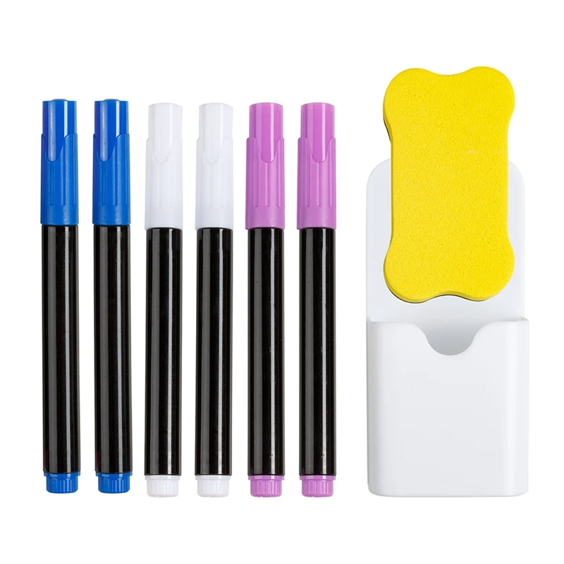 1 Set 16X12inch Blank Board Brush Set For Fridge, Clear Board Dry Erase Fridge For Reusable Planner With Dry Erase Markers