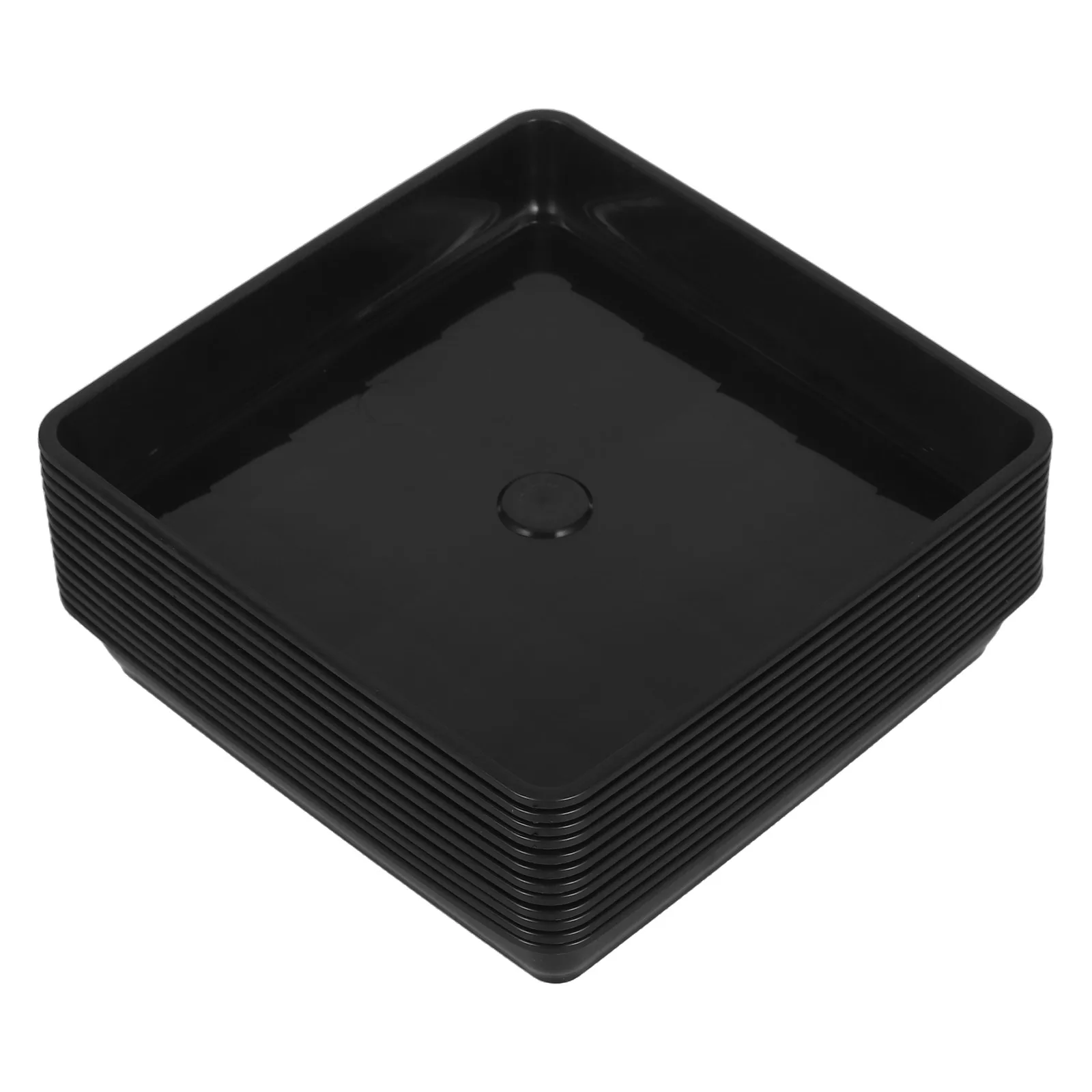 

12pcs Flowerpot Bottom Trays Durable Plastic Gardening Water Tray Stain Resistant Bonsai Plate Holders
