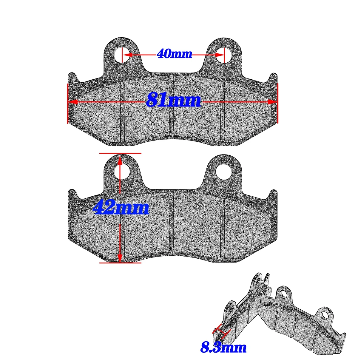 Motorcycle Front & Rear Brake Pads for Yamaha YFZ450 YFZ 450 ATV YFZ450R YFZ 450R 06-15 YFM700 Raptor YFM 700 YFM 700R 2013-2018