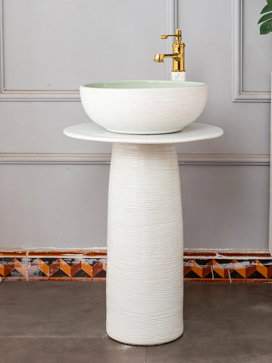 

The product can be customized.Nordic ceramic column basin color column washbasin bathroom hotel washbasin home floor-type