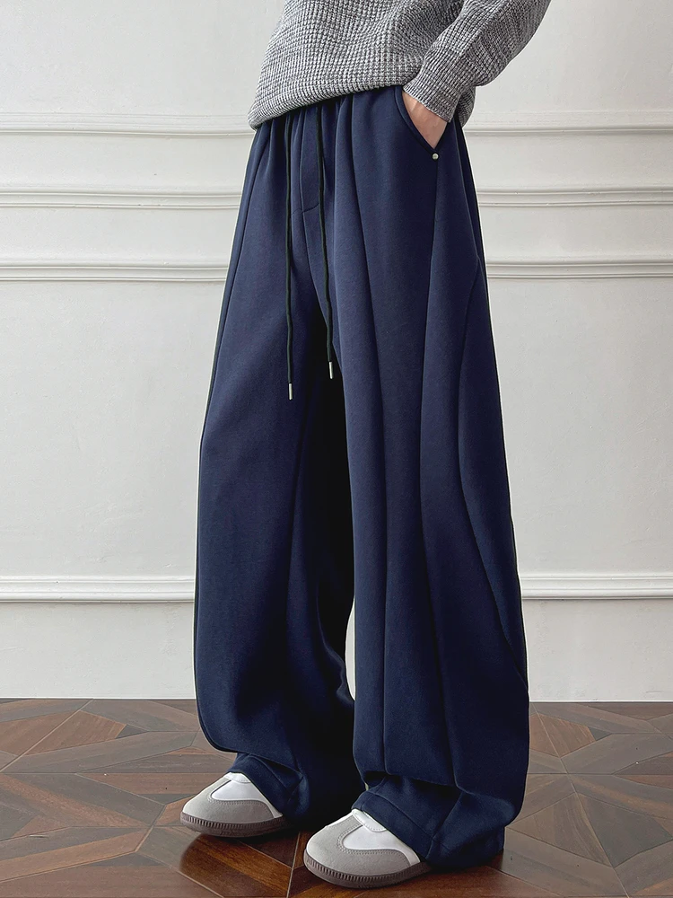 

Elastic Fce Lined Thi Sweatpants Men's plus Size Loose Fit Straight Leg Pants Spring Autumn Versatile Youth Casual Trousers