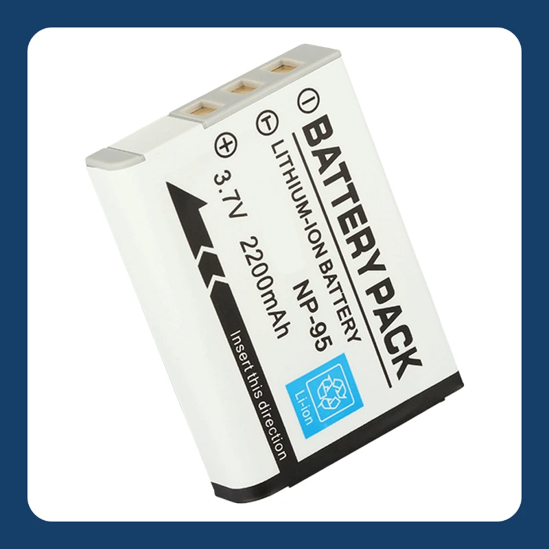 

Надежная, долговечная, высококачественная литий-ионная батарея NP 95 2200 мАч 3.7В для камеры Fujifilm DB90, высокая емкость, долговечность.