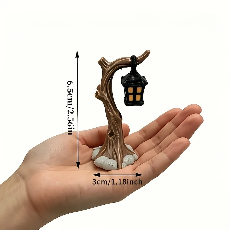 Miniature Landscape Decor Ornament, Plastic Mini Festival Branch Lights, Multi-Color Available, Decorations for Enthusiasts