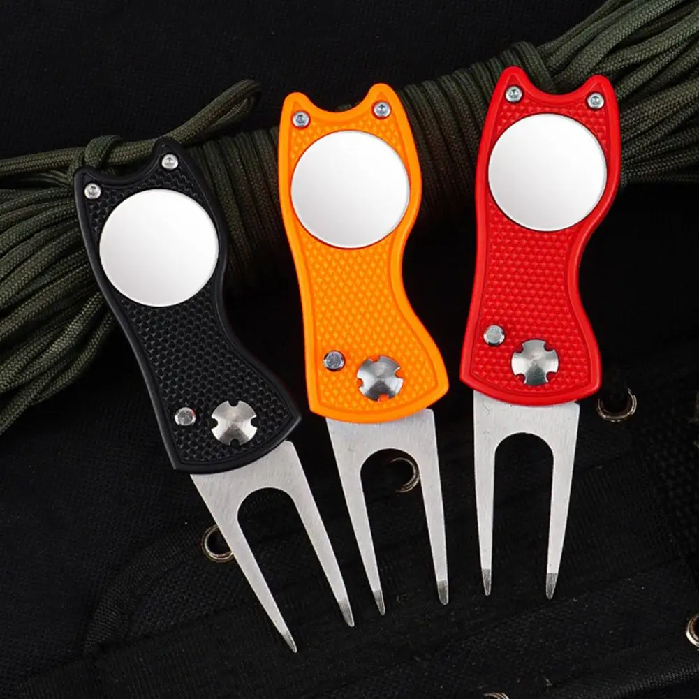 Stainless Steel Golf Pitch Fork Repair Tool One-piece Design Universal Putting Golfer Training Accessory Divot Tool