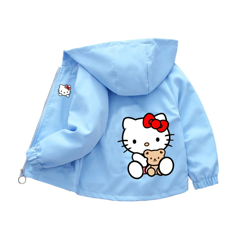 Children Jackets Autumn Spring Girls hello kitty Outerwear Coats Cute Cartoon Jackets For Boys Baby Boys Girls Windbreaker 1-10T