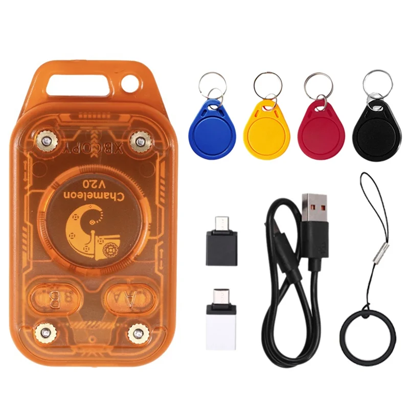[NEW A09R!】 Chameleon Ultra V2.0 RFID Smart Chip Reader Emulator 125Khz 13.56Mhz Card Decoder NFC Duplicator+ 4XCUID Keychain