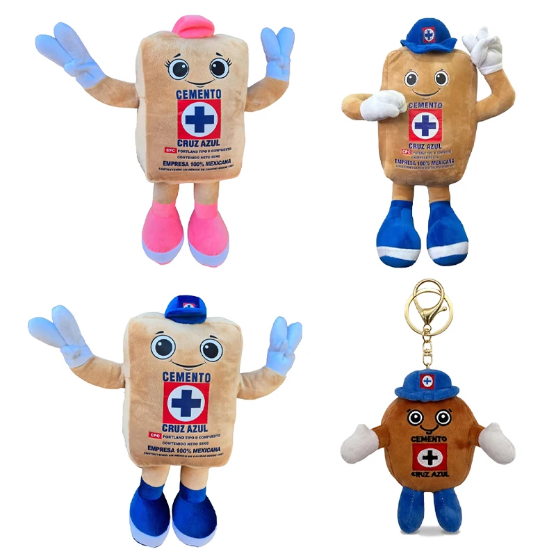 35cm Cartoon Block-Shaped Plush Doll Soft Fluffy Character Stuffed Toy Collectible Decorative Home Gift Figure