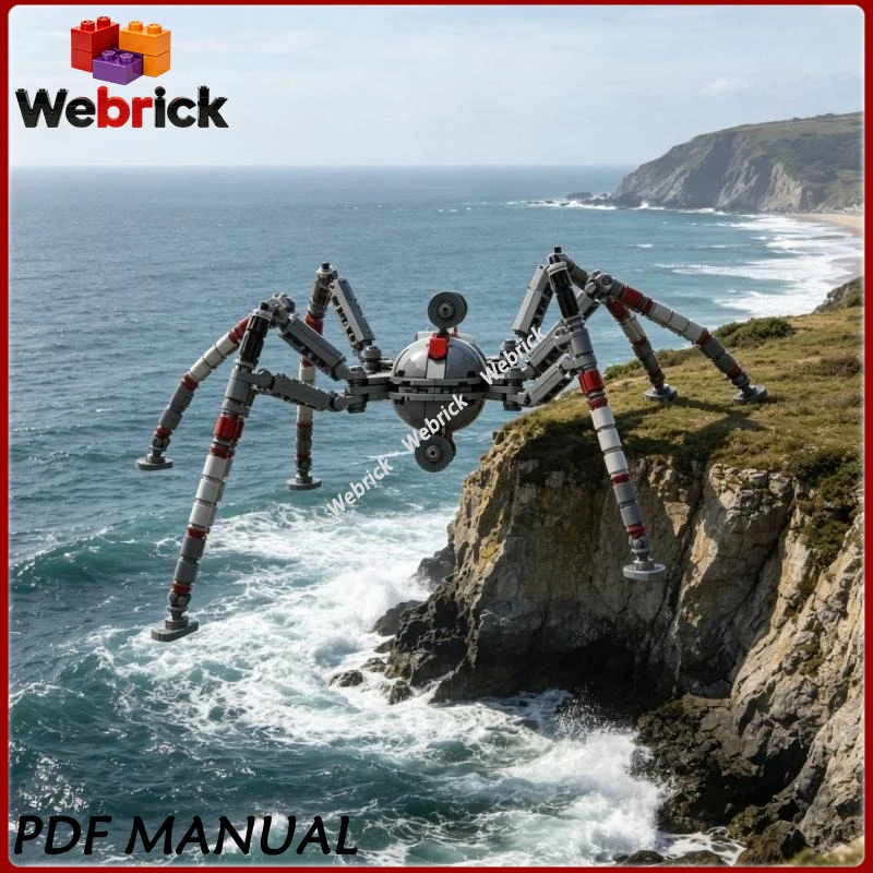 

Homing Spider Droid Mechanical Bricks Set Futuristic Battle Robot DIY Assembly Model Educational Hobby Toy