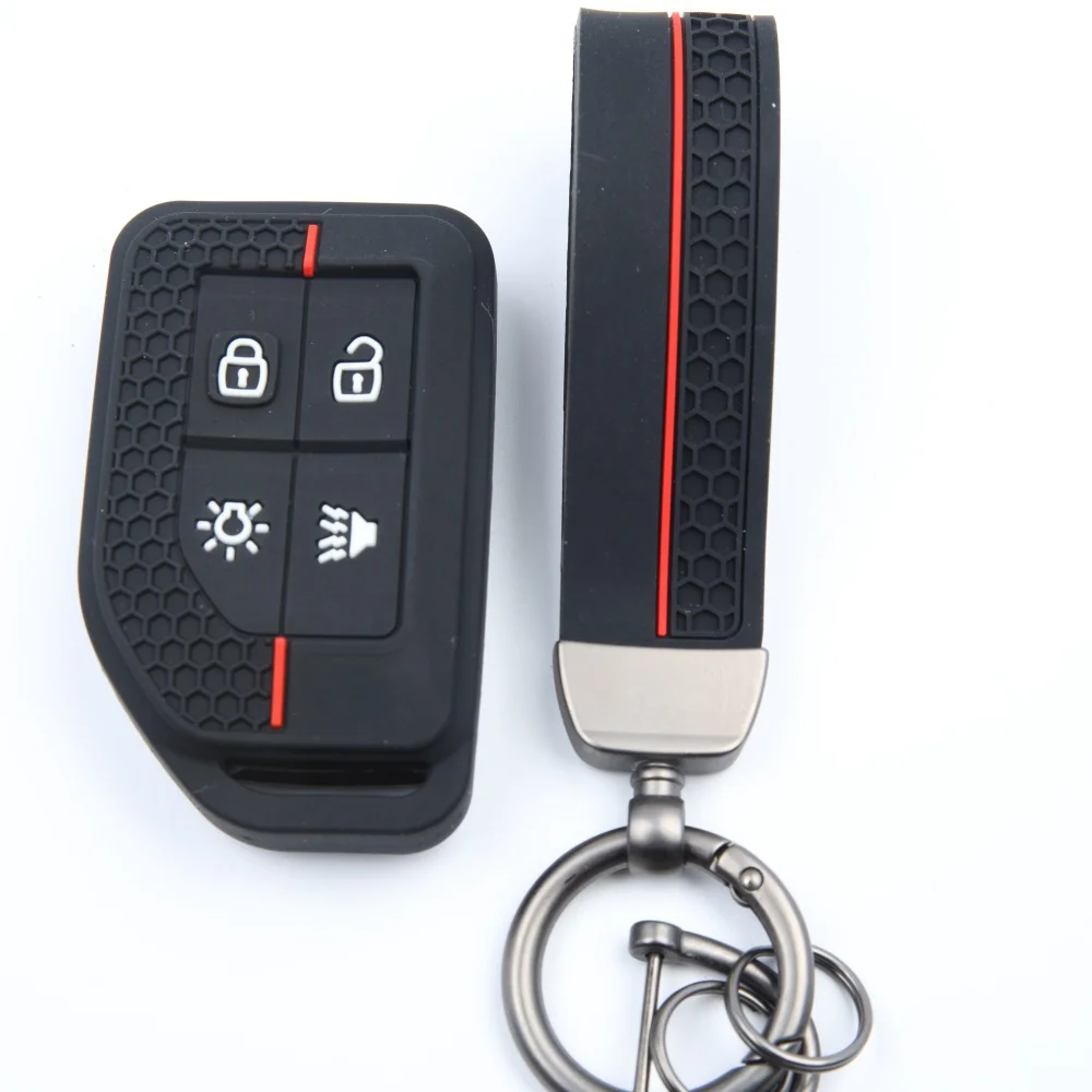 Silicone For Volvo New FM FH Truck Key Case FH16 Tractor Van Heavy Truck Key New Style High Quality Protective Cover Buckle