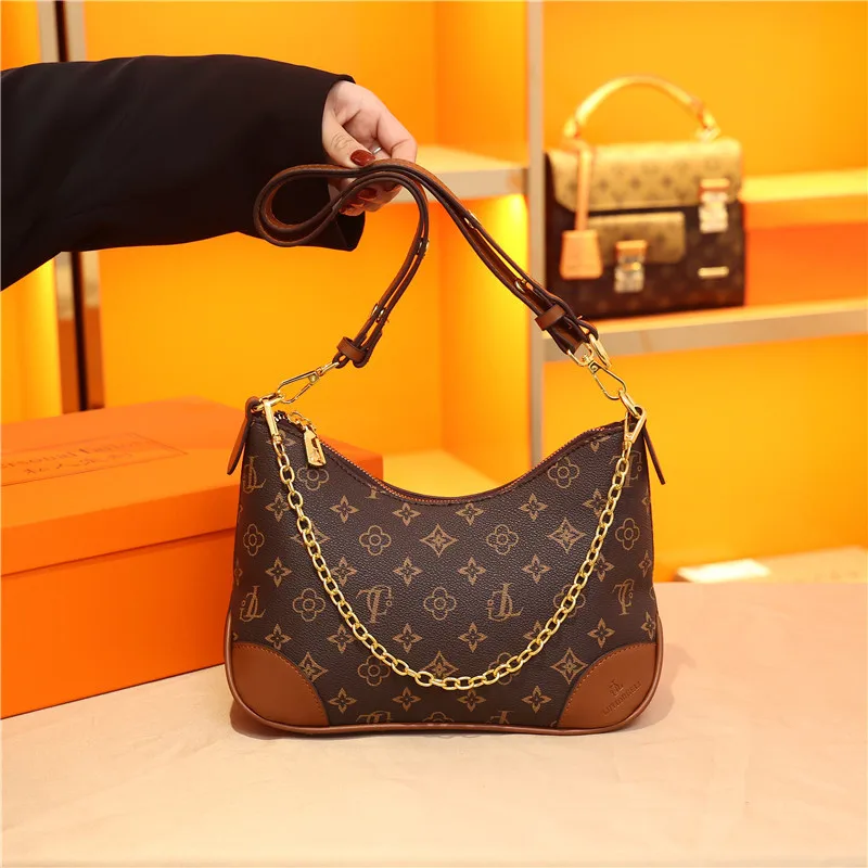 

​ Женская сумка подмышки с винтажным принтом 2025 года, ретро-кошелек через плечо, модная сумка через плечо, модная сумка-хобо в стиле бохо ​