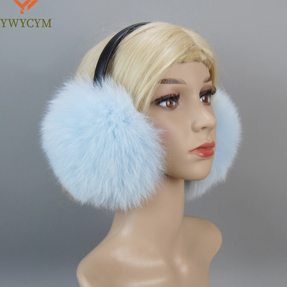 Real Fox Raccoon Fur Hang Ear Cover Warm Winter Earmuffs Headwear Ear Muffs Earmuffs Cold Ear Warmer Ear Protection Headband