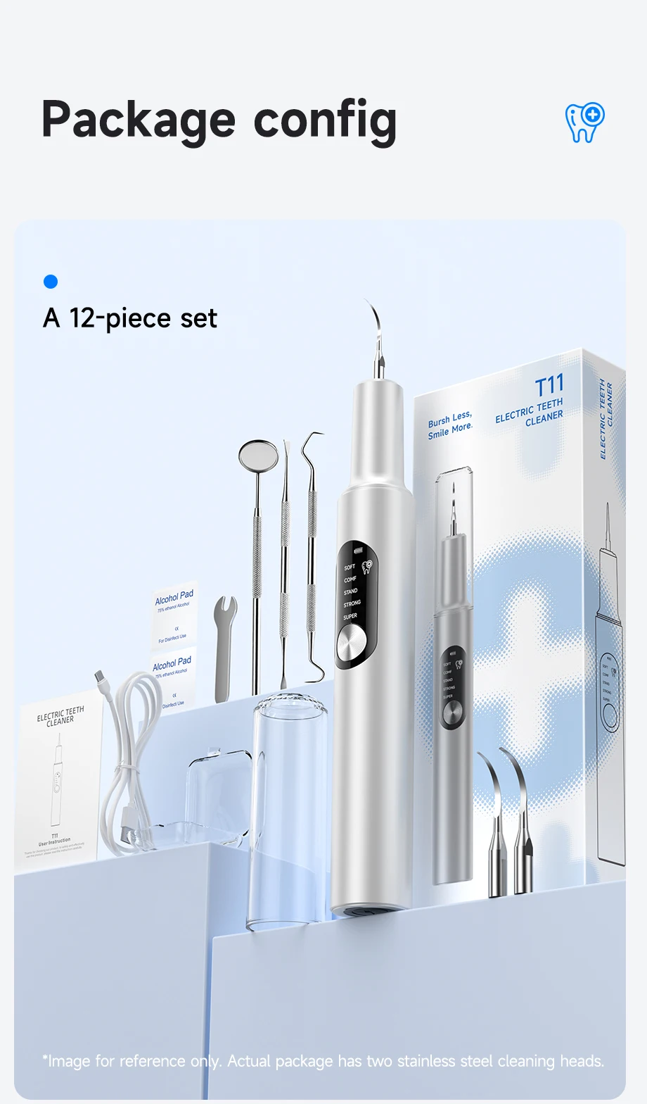 T11 Ultraschall-Zahnreiniger Elektrisch 6600W Dental-Scaler Zahnstein- und Plaque-Entferner für Zähne, Kaffee- und Rauchflecken-Reinigungswerkzeug – Detail 17