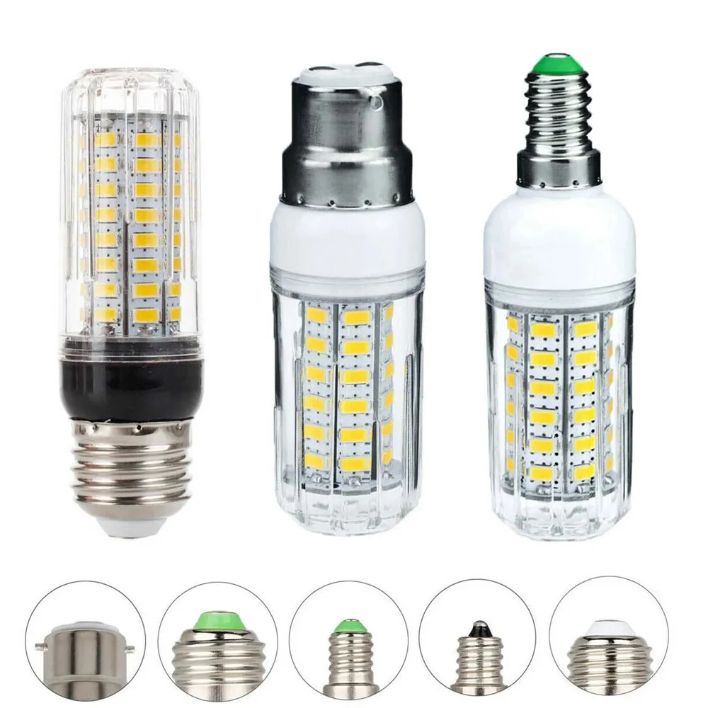 

Dimmable LED Corn Bulb B22 E12 E14 E26 E27 AC/DC 12V LED Light Lamp 20W 5730SMD Super Bright LED Light for Home 360° Lighting