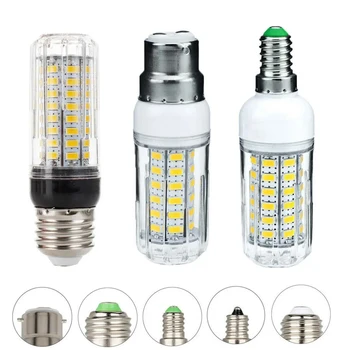 調光可能なLEDトウモロコシ電球,b22,e12,e14,e26,e27,ac,dc,12v,20w,5730smd,超高輝度,家庭用,360 ° 照明