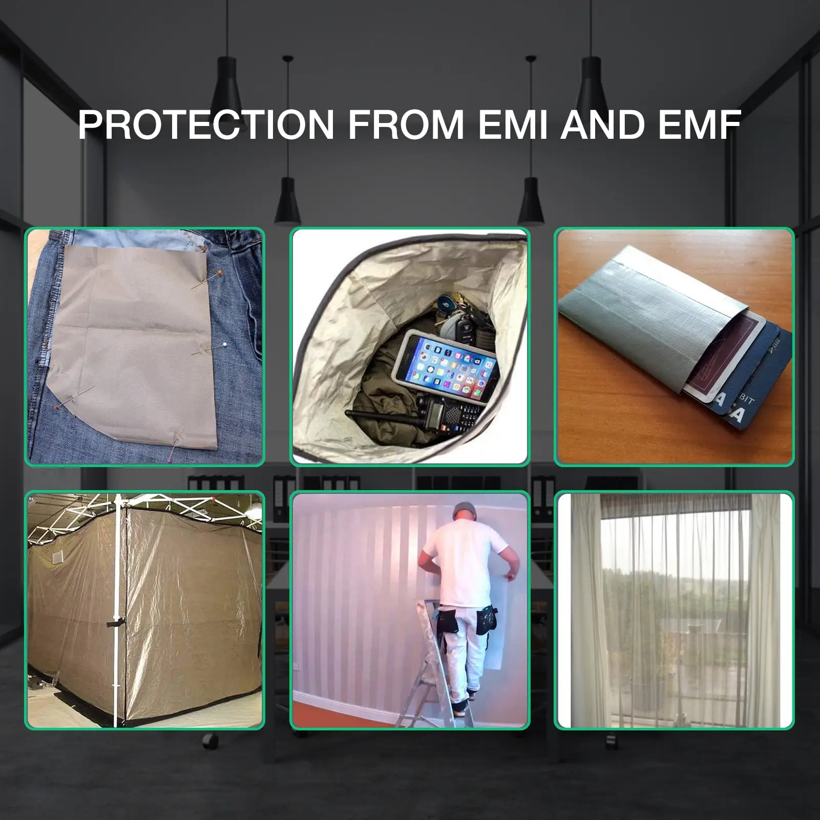 Faraday Fabric Faraday Fabric EMF Protection FabricFaraday Fabric Signal Blocking Material RFID Shielding Nickel Copper Fabric