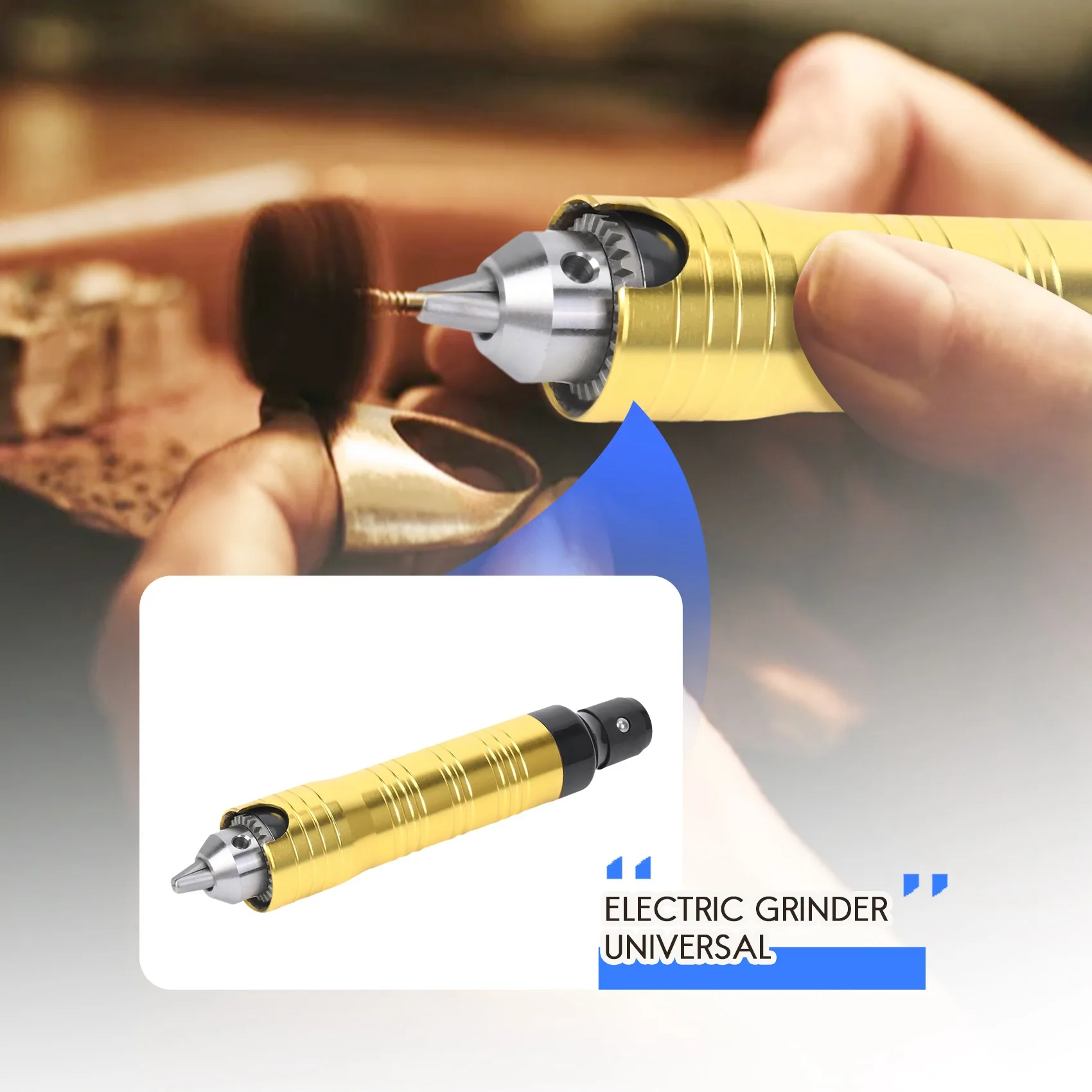 

PZHI-Flexible Shaft 6.5Mm Flex Shaft Handpiece Power Tool Electric Drill Handle Chuck Separate Mini Grinder Accessories