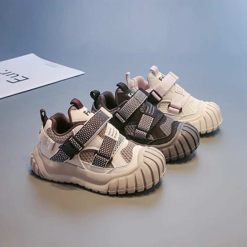 

Дышащие сетчатые детские спортивные сандалии, новая модель лета 2026 года, с мягкой подошвой, повседневная обувь для девочек и мальчиков, детская обувь
