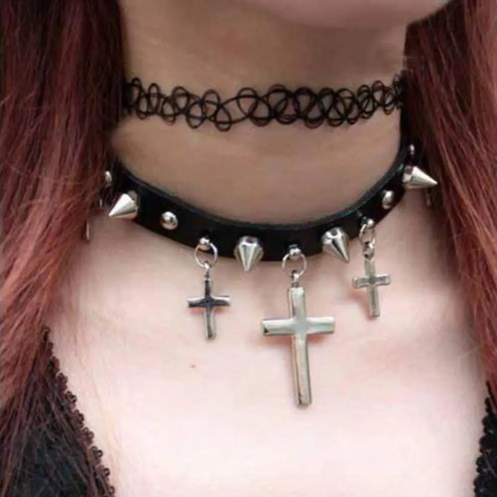 Multi Color Gothic Jewellery Braided Fish Thread Vintage Elastic  Choker Retro  Choker