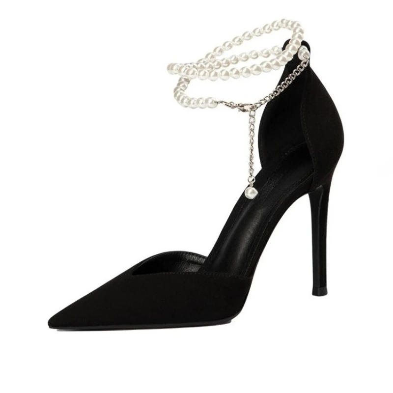 2025  Shoes for Women Pointed Toe  Thin Heels Stripper Woman Pumps Wholesale Chic Point  Popular on Sale Comfortable and Elegant