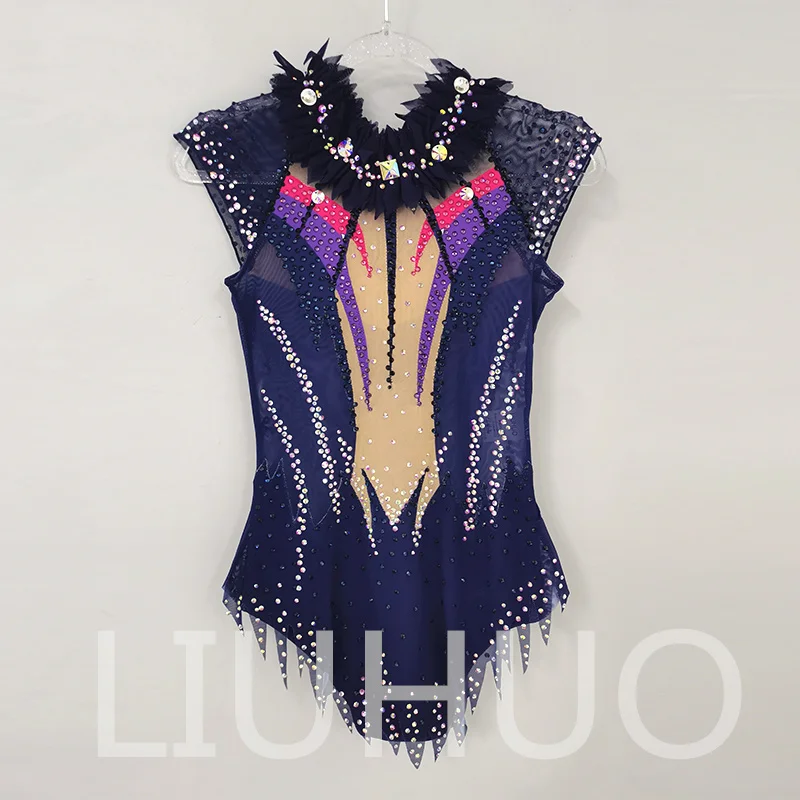 LIUHUO Rhythmic Gymnastics Leotard Competitive  Cheerleading Performance For Children