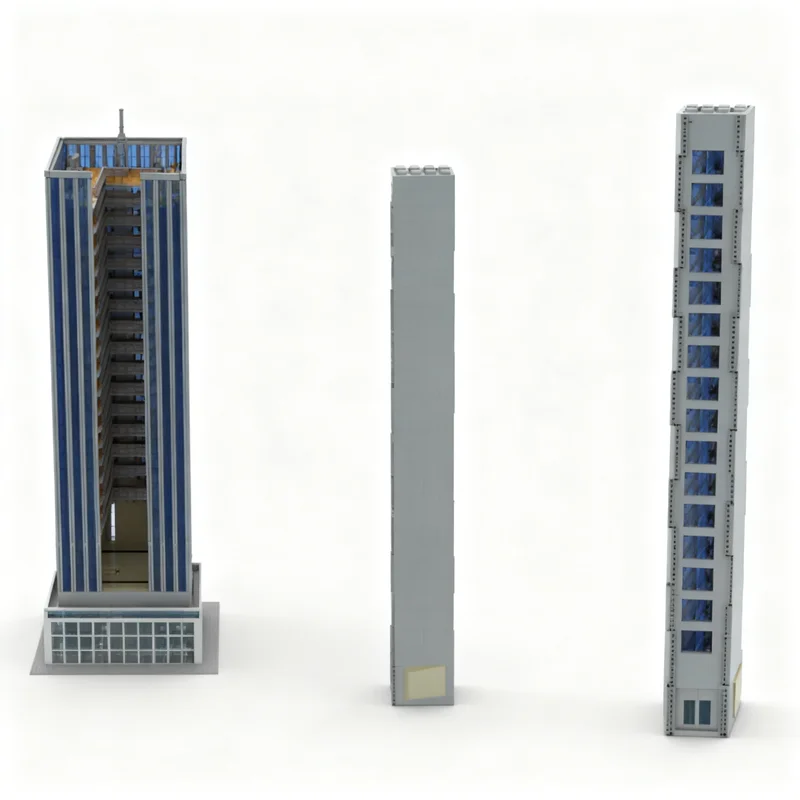 28318 Teile MOC City Kommerzieller Komplex Einkaufszentrum Hotel Modell Bausteine Architektur Spielzeug DIY Weihnachtsgeschenk Kreative Bildung