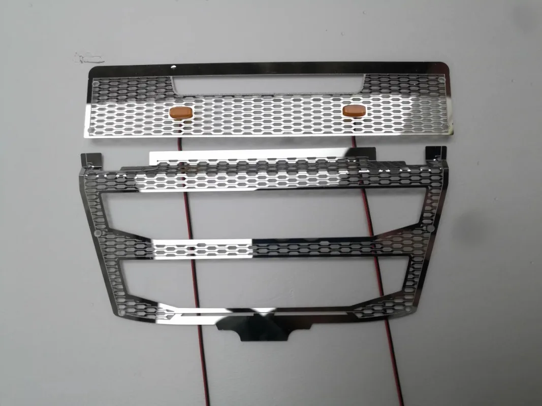 

Metal Mirror Air Intake Cover Add Lights Accessories for 1/14 Tamiya RC Truck Trailer Tipper Volvo F16 56360 DIY Upgrade Parts
