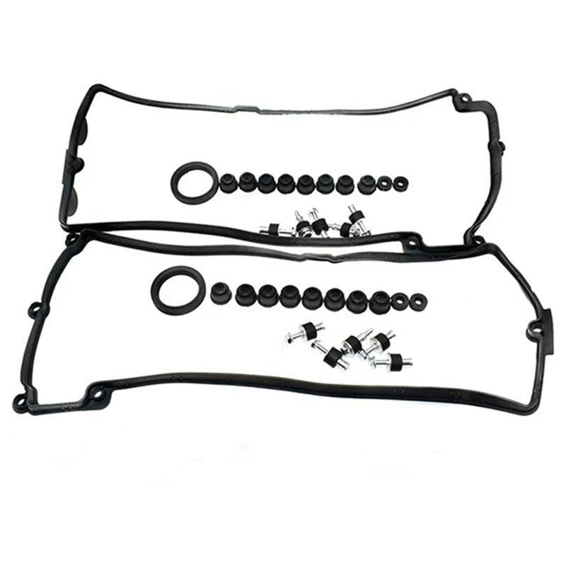 Car Engine Valve Cover Gasket Set L+R 11127513194 11127513195 for Bmw 545I 550I 645Ci 750Li X5 Replacement Parts 2PCS