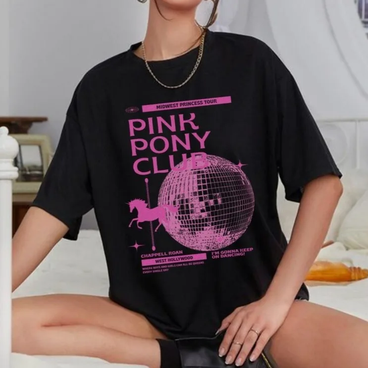 chappell roan Merch  Tee T-shirt Men Short Sleeve Tee Unisex Tops Clothes Causal Female Y2K Tops