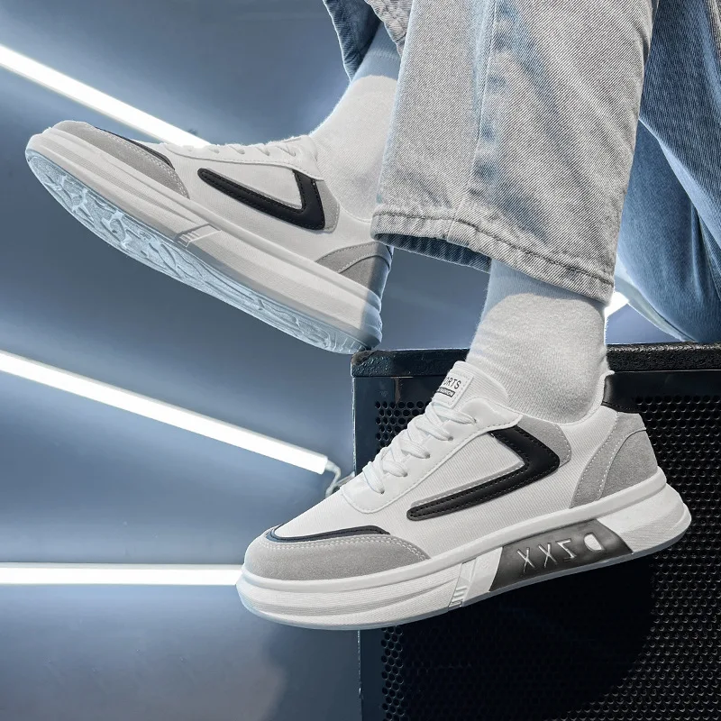 

Men's Casual Shoes White Shoes 2022 Fashion Sneakers Vulcanized Shoes Breathable Canvas Flats Man Footwear Zapatos De Hombre