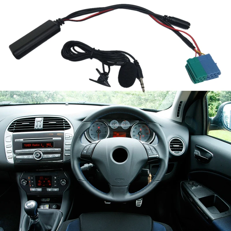 

Car Wireless Bluetooth Audio Adapter Module AUX Cable BT5.0 For Kit Cavo Fiat Bravo VISTEON Radios 2007