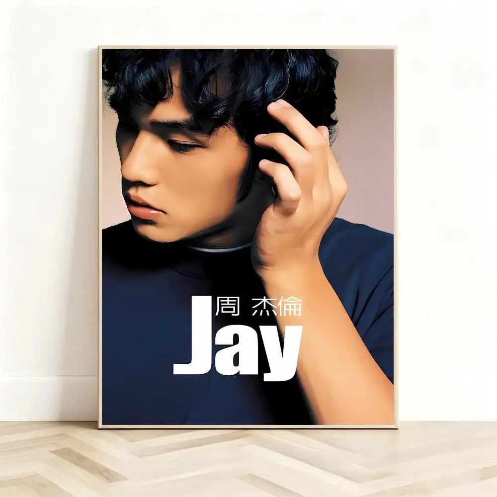 Melodic Musician J-Jay Chou Poster Classic Self-Adhesive PP Wall Sticker for Living Room Bar Decor Gift