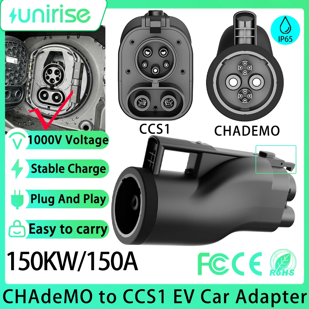 

Unirise 150KW CHAdeMO to CCS1 Adapter 150A 1000V DC Fast Charger Converter EV Charging Station for Nissan Leaf, Ford , Tesla