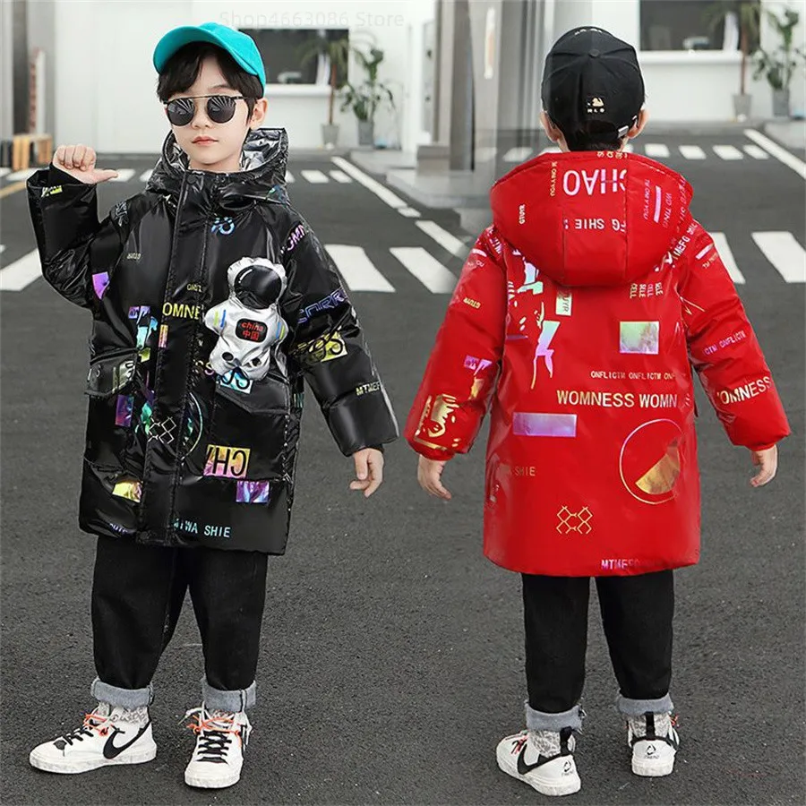 Winter Thicken Windproof Warm Coat for Boys Children Outerwear Kids Clothes Boys Jackets Plus Thick for 4-15 Years Teenager