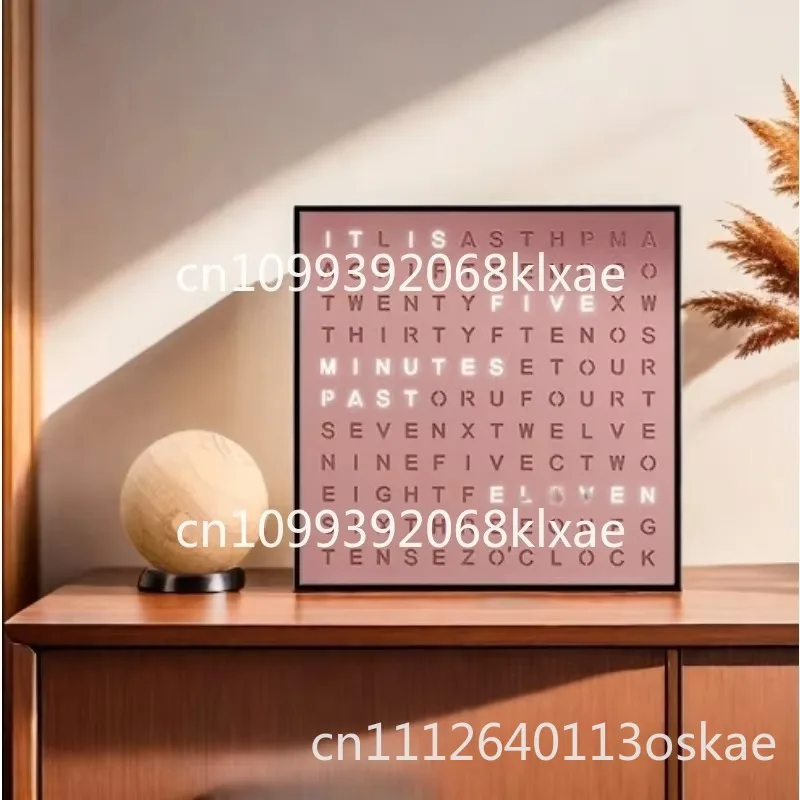 Office learning reading time timing light box Electronic light box, English clock LED alphabet