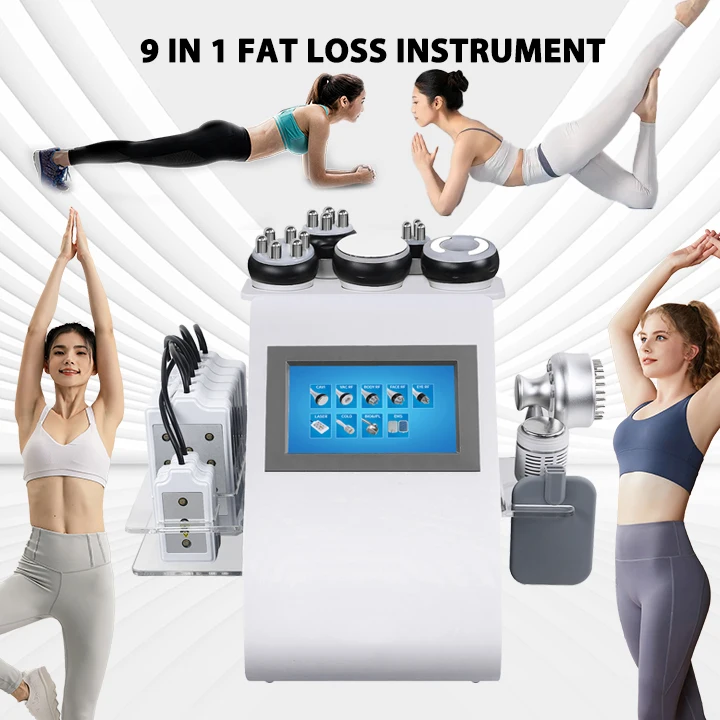 

40K 9 in 1Cavitation Ultrasonic Body Slimming Machine Multi-Polar Anti-Wrinkle Rejuvenation Skin Lift Tighten