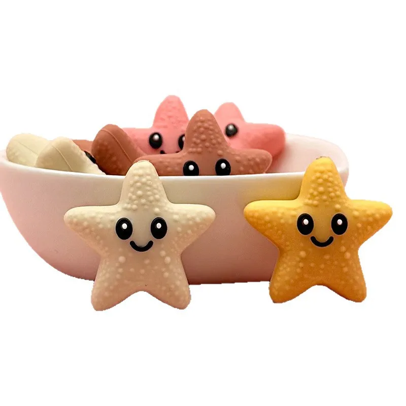 20/50Pcs 3D Silicone Beads Food Grade Cartoon Focal Beads For Jewelry Making DIY Pen KeyChain Accessories Baby Silicone Beads