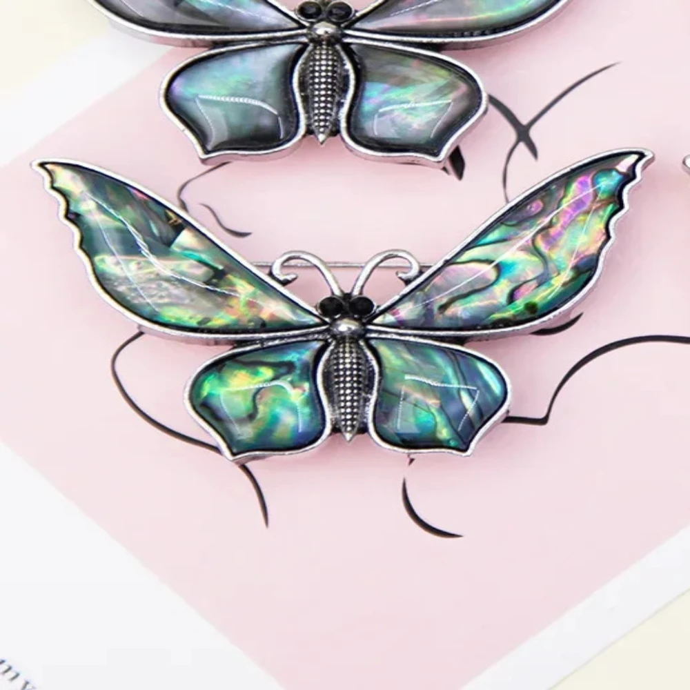 1 قطعة 35*61 مللي متر أذن البحر الطبيعية قذيفة دبابيس فراشة على شكل دبابيس المعلقات مجوهرات DIY بها بنفسك لصنع القلائد النساء مجوهرات