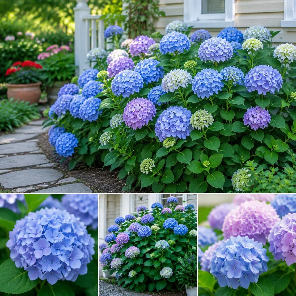 34 Semillas de Hortensia de Colores Variados para Jardín, Patio y Macetas, Fáciles de Cultivar y de Floración Prolongada