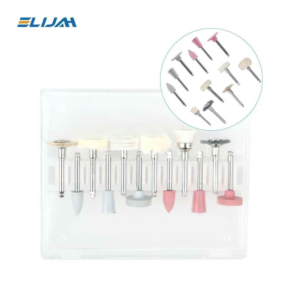 

Denspay Dental 12pcs/box Composite Polishing Kit RA 2.35mm for Low Speed Hanpiece Porcelain Natural Teeth Nail Polishing