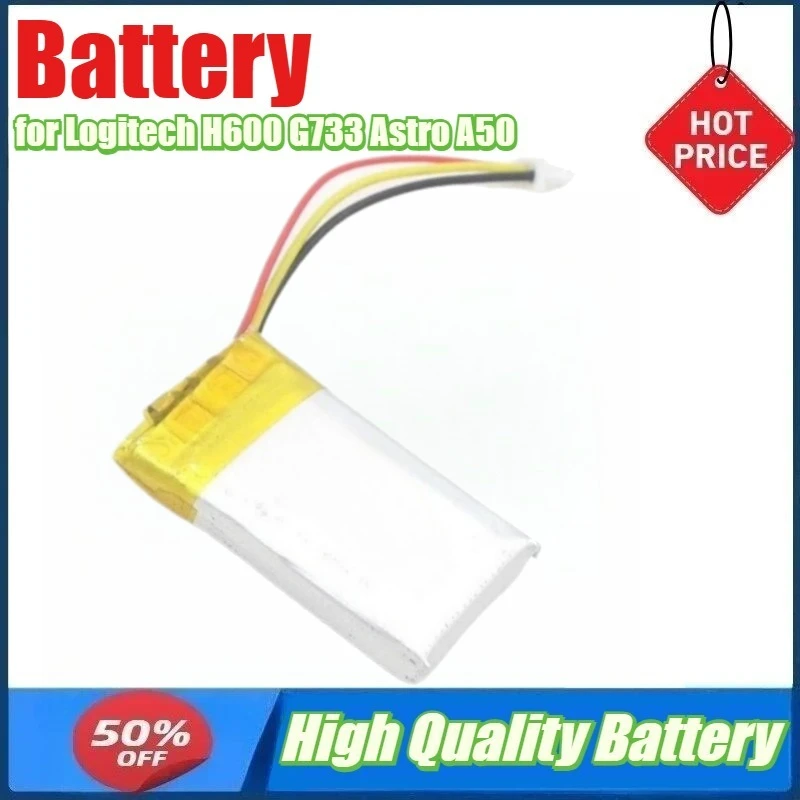 

Battery for Logitech H600 G733 533-000169 533-000191 Astro A50 G533 G933 530 AHB472625PST UE3000 Earphone Battery