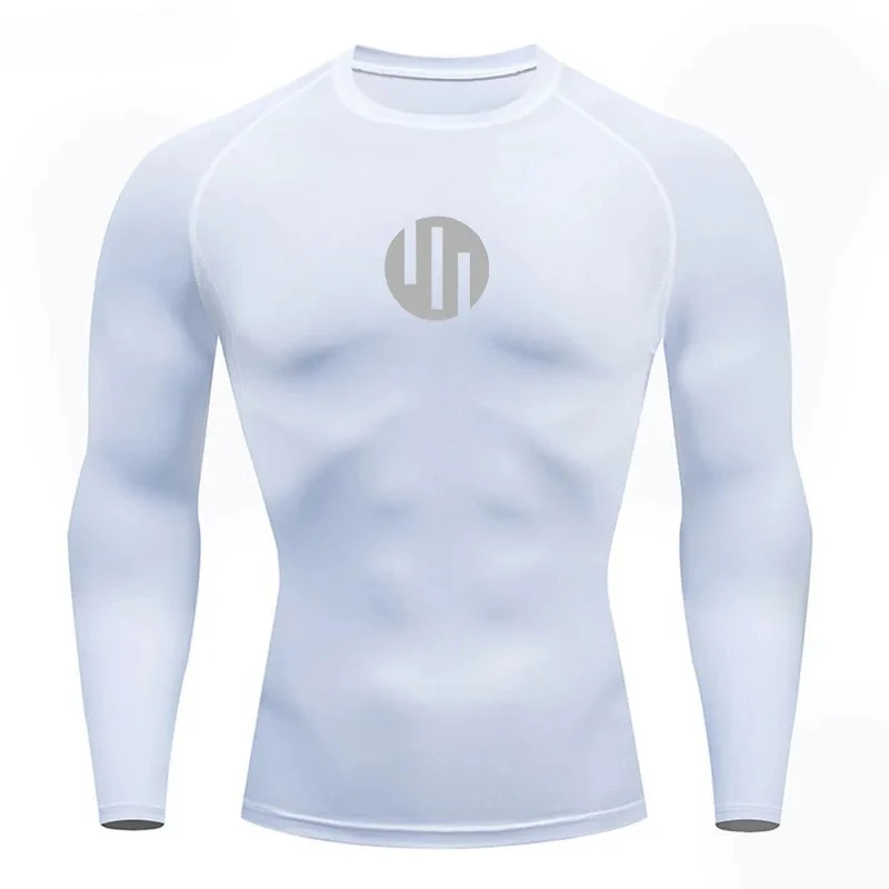Enganliegendes Langarm-T-Shirt für Herren zum Laufen, Fitness-Unterwäsche, schnelltrocknend, Sonnenschutz, zweite Haut, Sportbekleidung für Männer – Detail 13