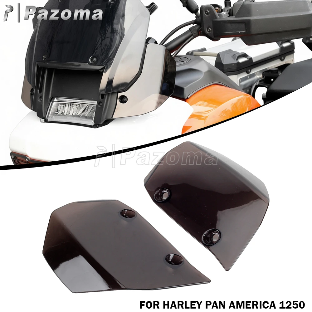 Side Windshield Widened Windscreen Shield Air Fairing Deflector For Harley Pan America 1250 CVO Special RA1250 RA1250S 2021-2026