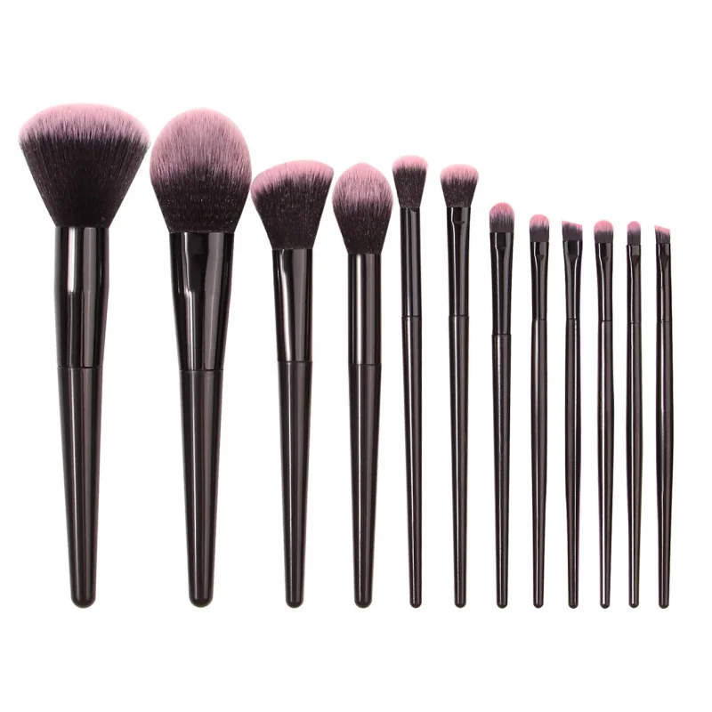 Novo macio fur12makeup escova terno portátil maquiagem escova de armazenamento terno forte pó agarrando net escova terno