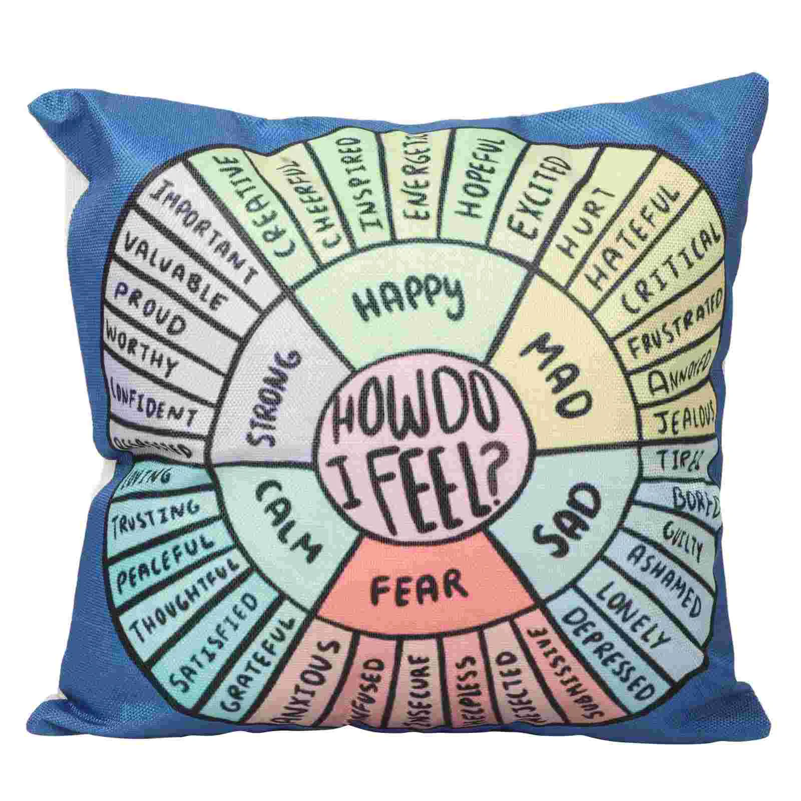 Mood Pillow Case Multifunction Pillowcase Comfortable Cushion Cover Square Covers Zipper Couch Cotton Bedroom Office Decor