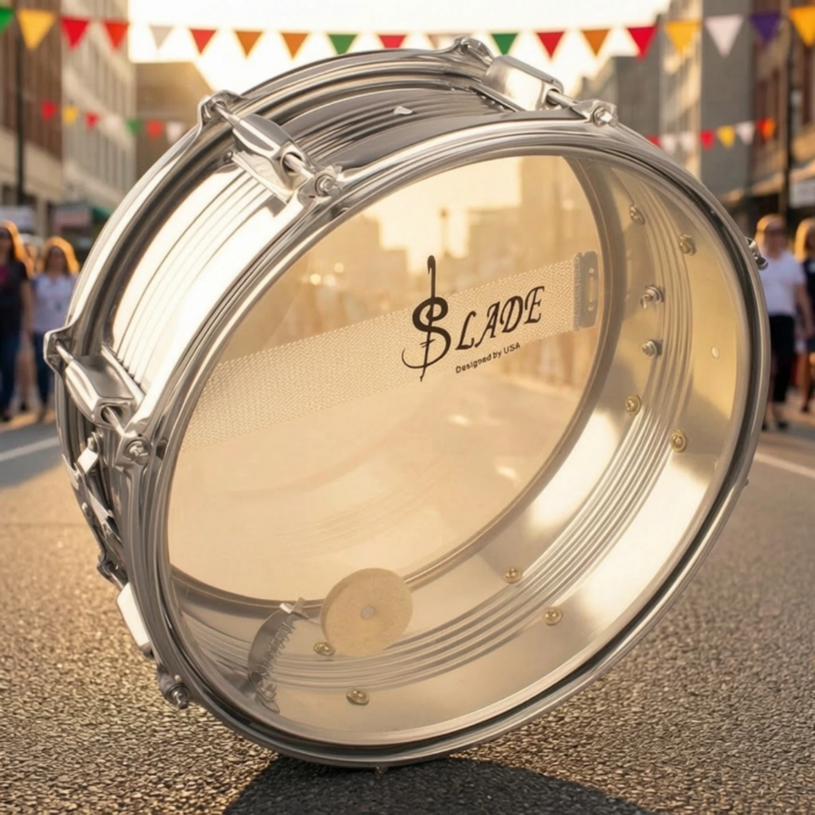 Snare Drum with Drumsticks Rust-Resistant Marching Snare Drum with Strap Percussion Instrument Lightweight Adjustable
