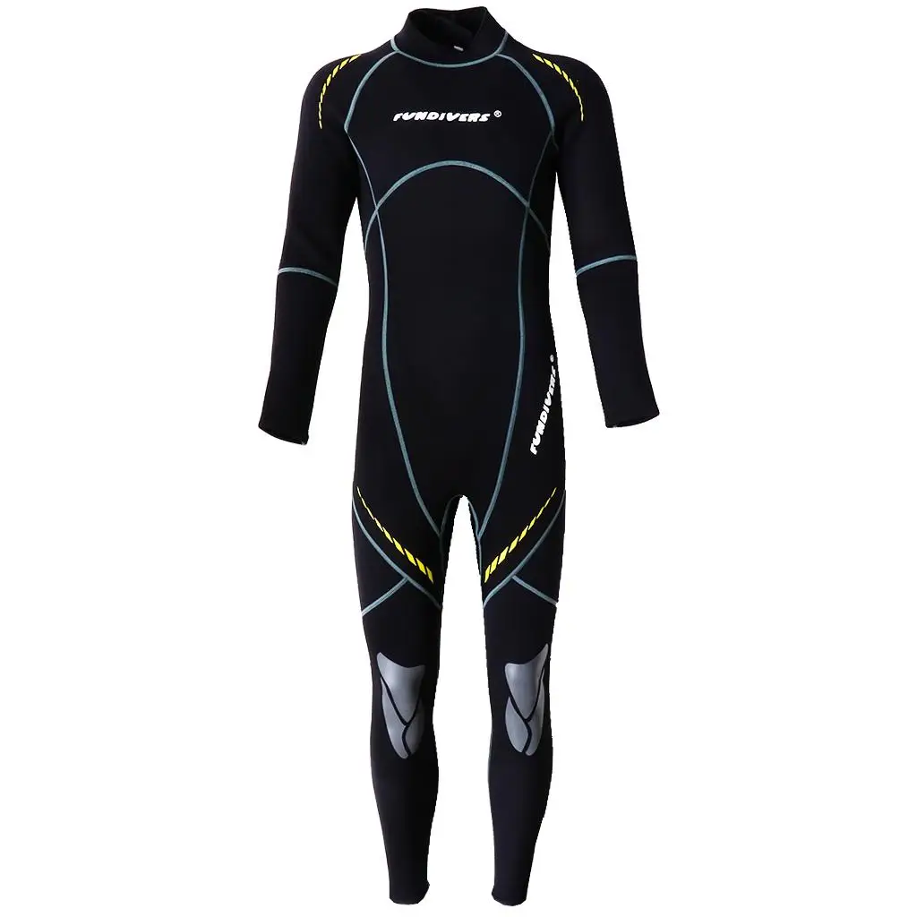 Full Thin Wetsuit, Long Sleeves Sport Dive , for Swimming, Scuba Diving, Snorkeling for Men & Teens –Black