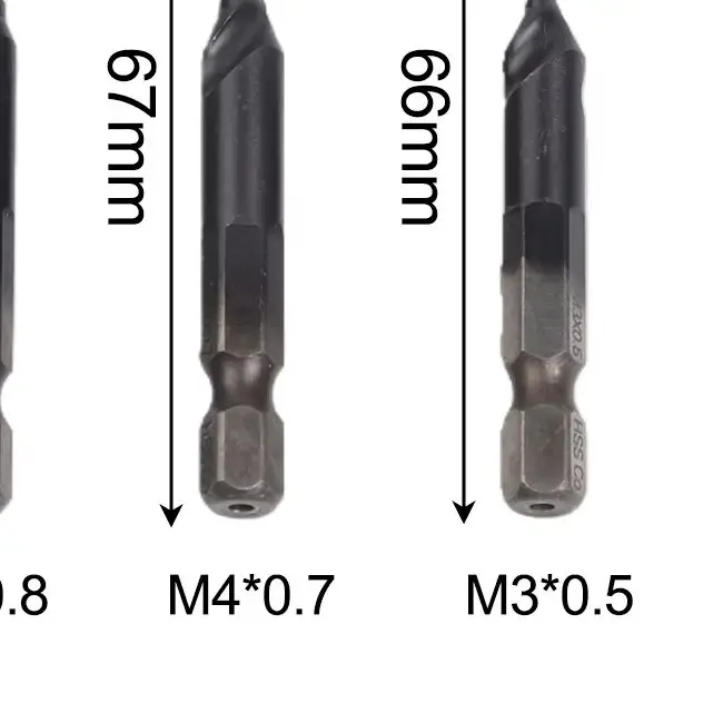 /6pcs /HSS /Composite Tap Drill Bit Set M3-M10 1/4 Inch Shank For Wood Drilling And Tapping Thread Tool With Storage Box