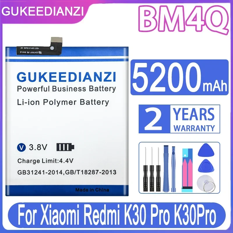 GUKEEDIANZI Replacement Battery BM4Q 5200mAh For Xiaomi Redmi K30 Pro Batteria + Free Tools